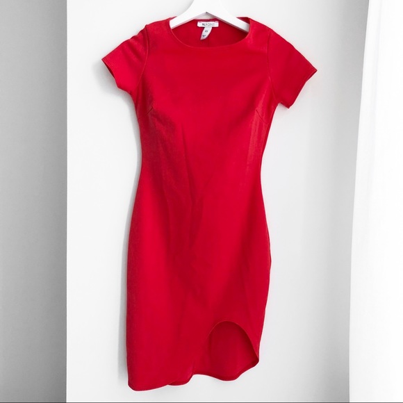 Nly One Dresses & Skirts - Red Dress with Swing Slit